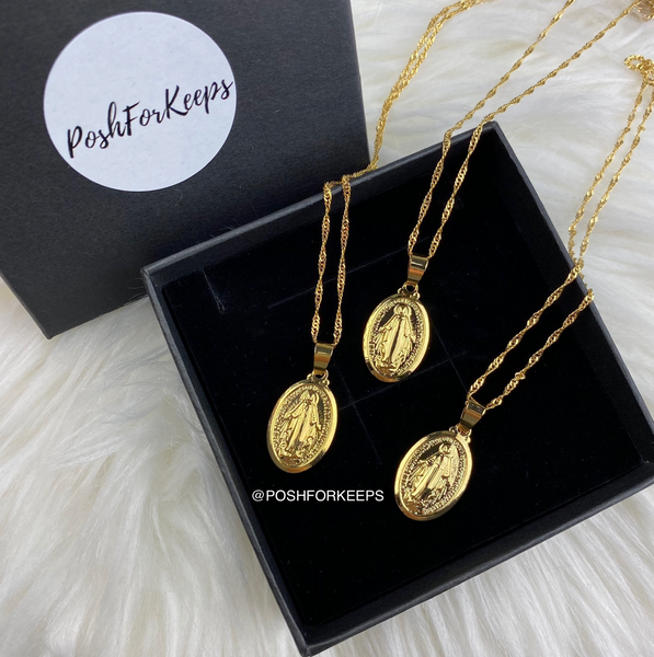 18K GOLD MARY NECKLACE