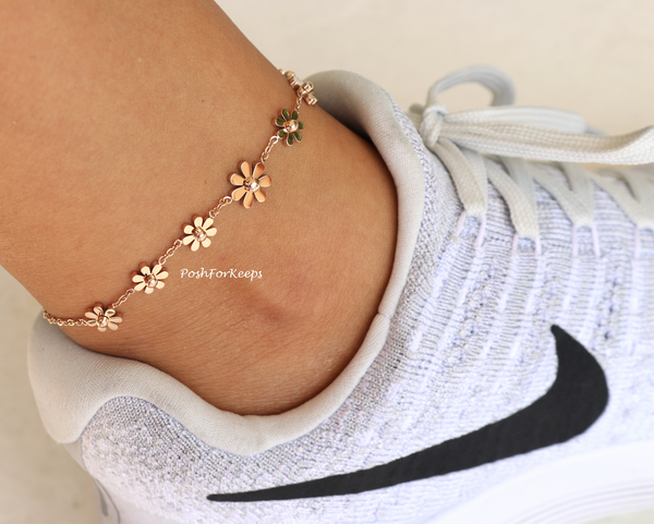 DAISY FLOWER ANKLET