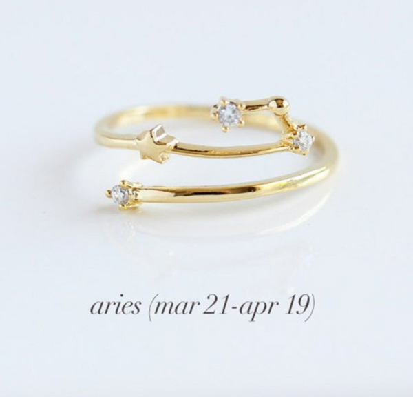 CONSTELLATION ZODIAC RING