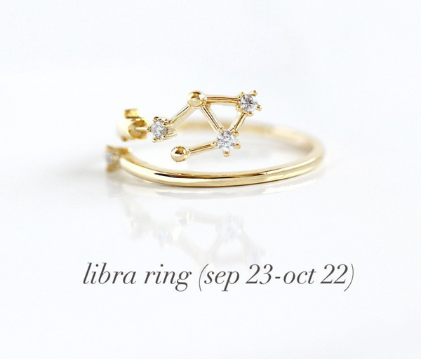 CONSTELLATION ZODIAC RING