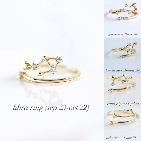CONSTELLATION ZODIAC RING