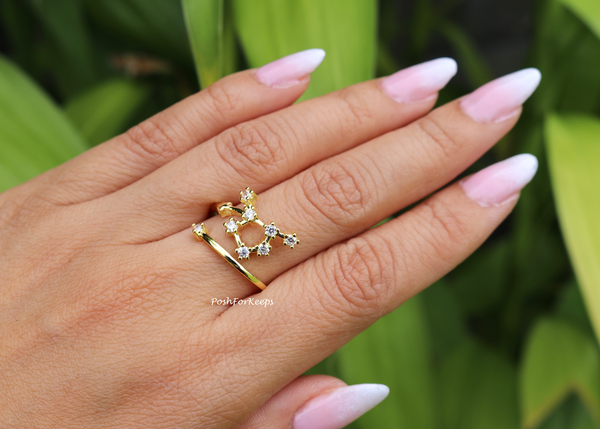 CONSTELLATION ZODIAC RING
