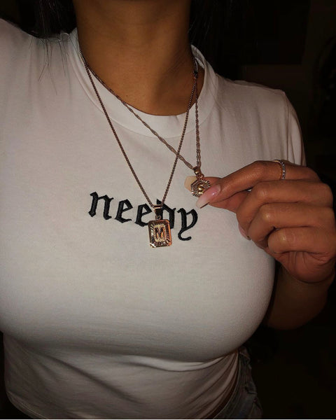 18K GOLD INITIAL PENDANT NECKLACE