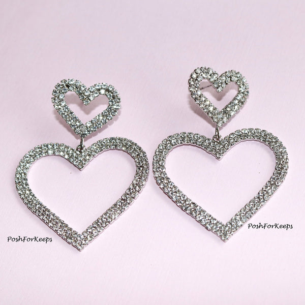 CRYSTAL HEART HOOPS