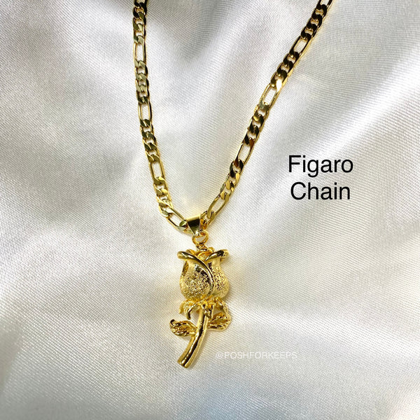 18K GOLD ROSE NECKLACE