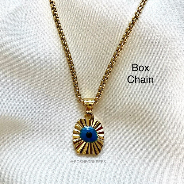 18K GOLD EVIL EYE NECKLACE