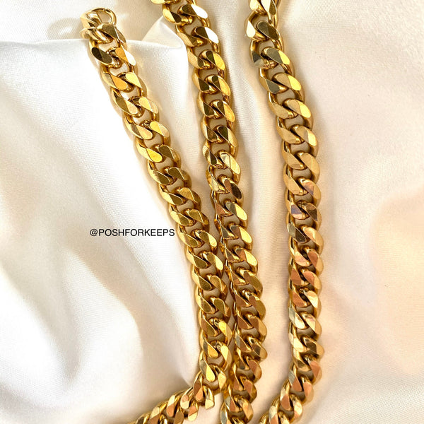18K GOLD CUBAN BRACELET