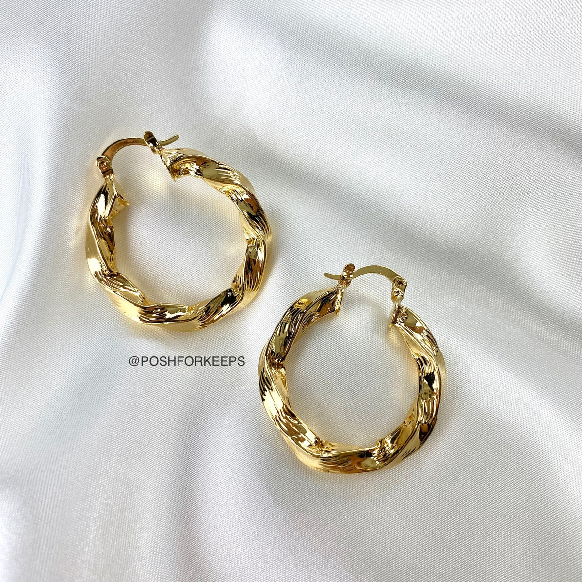 Gold Presley Hoops