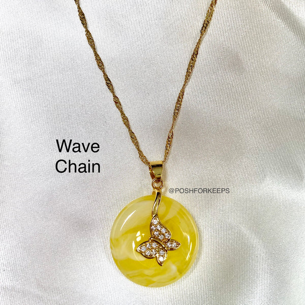 18K GOLD JADE BUTTERFLY NECKLACE