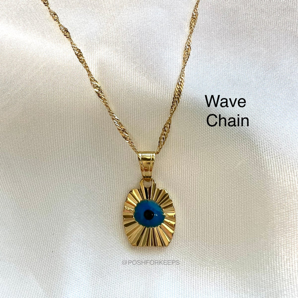 18K GOLD EVIL EYE NECKLACE