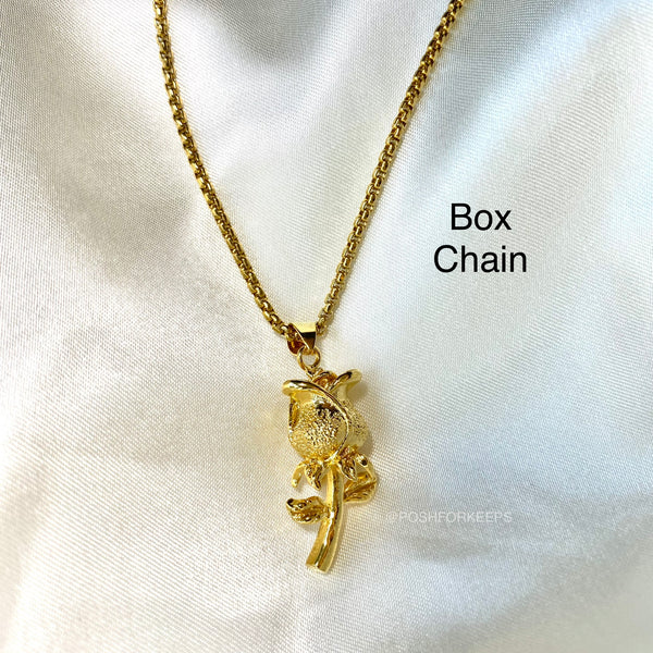 18K GOLD ROSE NECKLACE