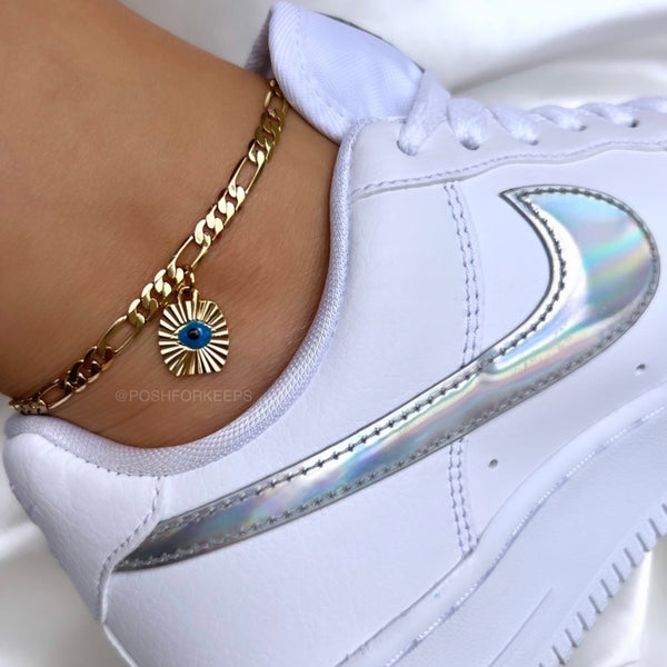 18K GOLD EVIL EYE ANKLET