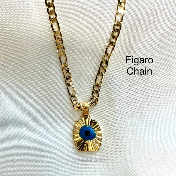 18K GOLD EVIL EYE NECKLACE