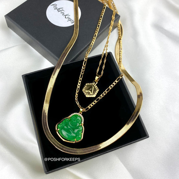 18K GOLD HERRINGBONE CHAIN