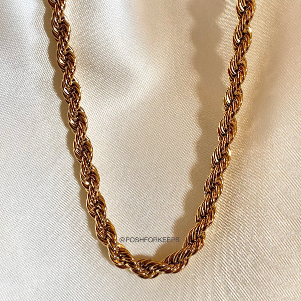 18K GOLD 5MM ROPE CHAIN