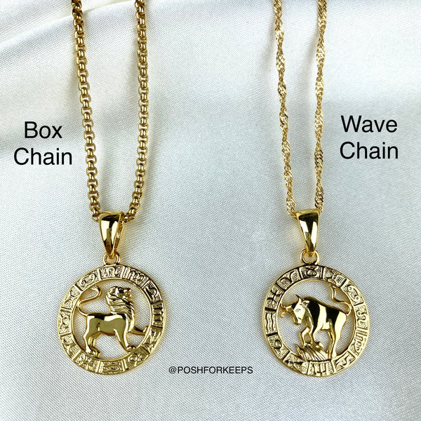 18K GOLD ZODIAC COIN NECKLACE