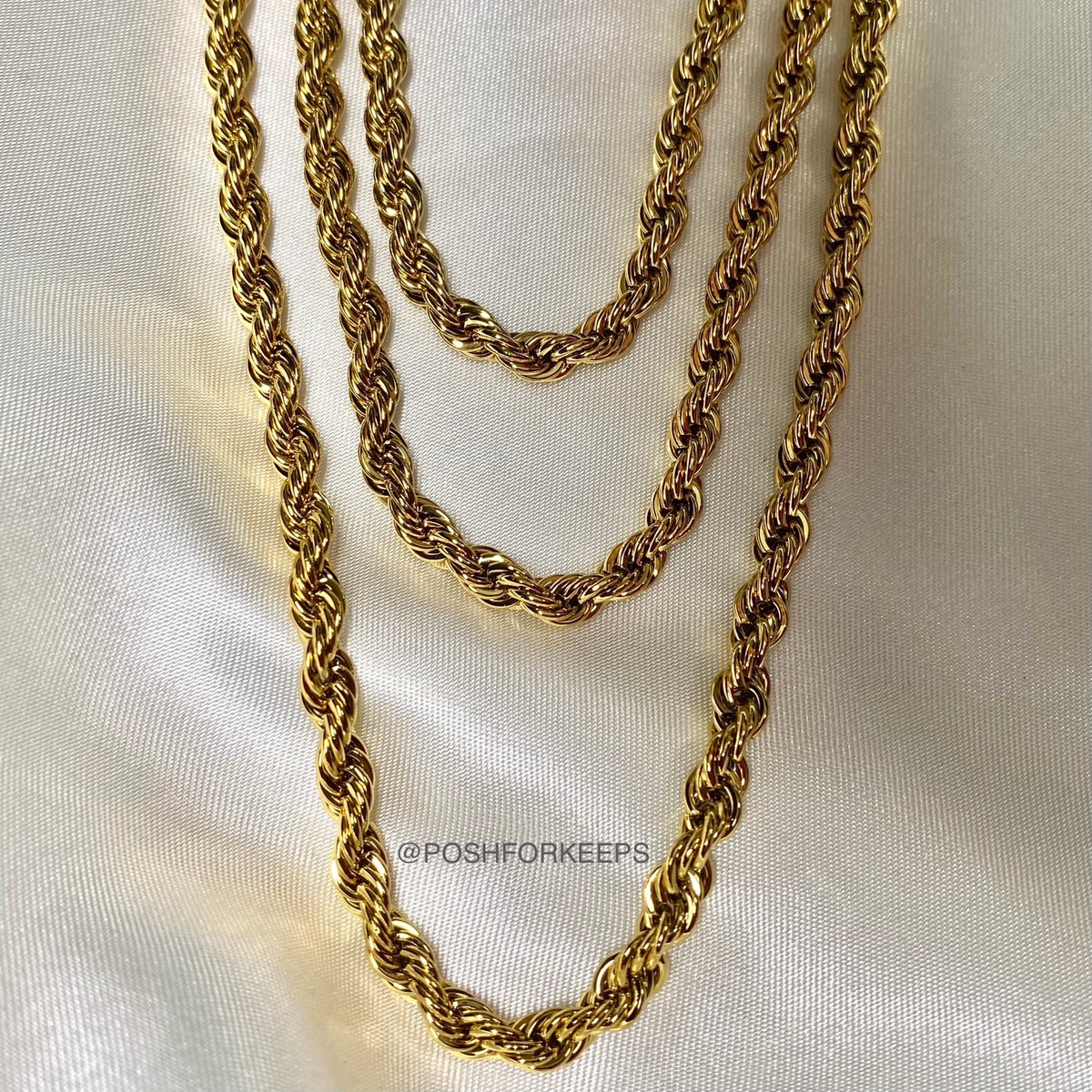 5mm Rope Chain 18k Gold