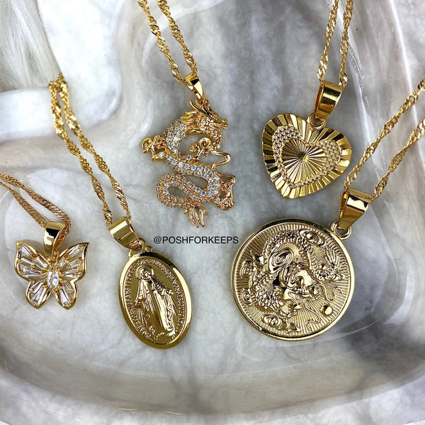 18K GOLD ICE DRAGON NECKLACE