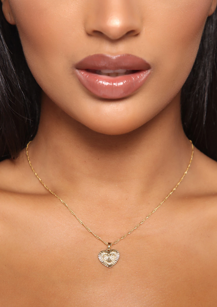 18K GOLD HEART NECKLACE