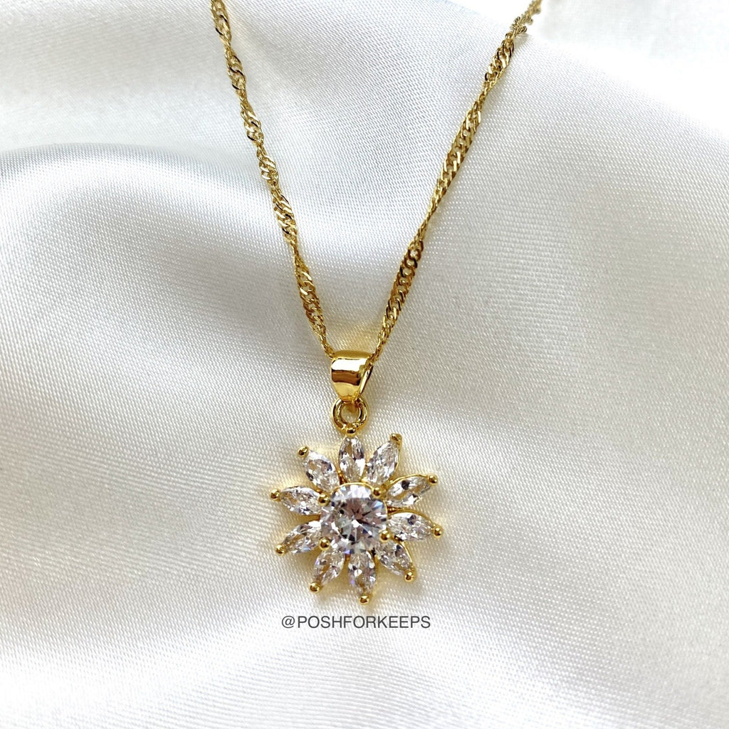 T Tahari Gold-Tone Sunflower Pendant Necklace - Macy's