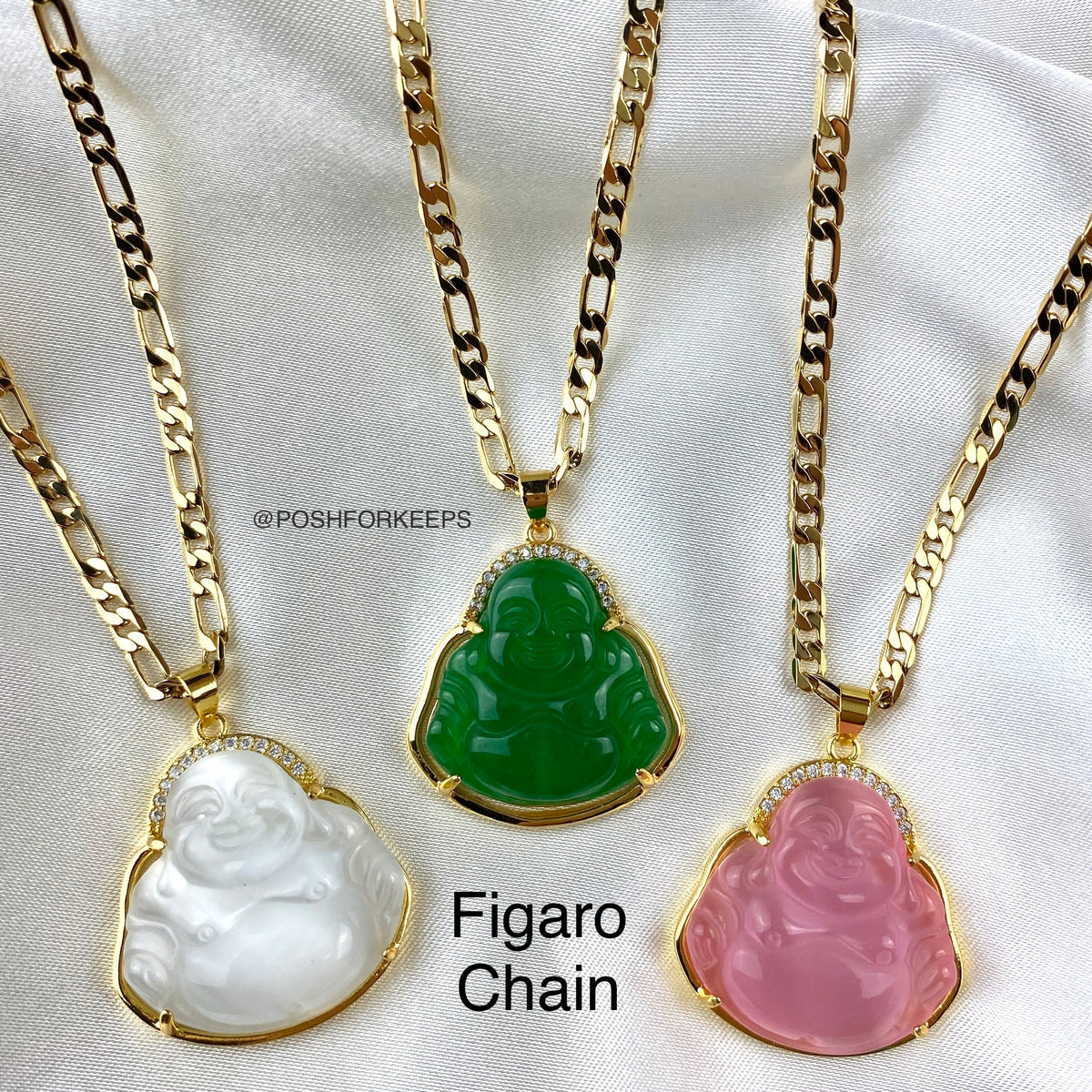 18K GOLD JADE BUDDHA NECKLACE – PoshForKeeps