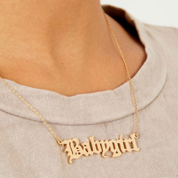 SILVER "BABYGIRL" NECKLACE