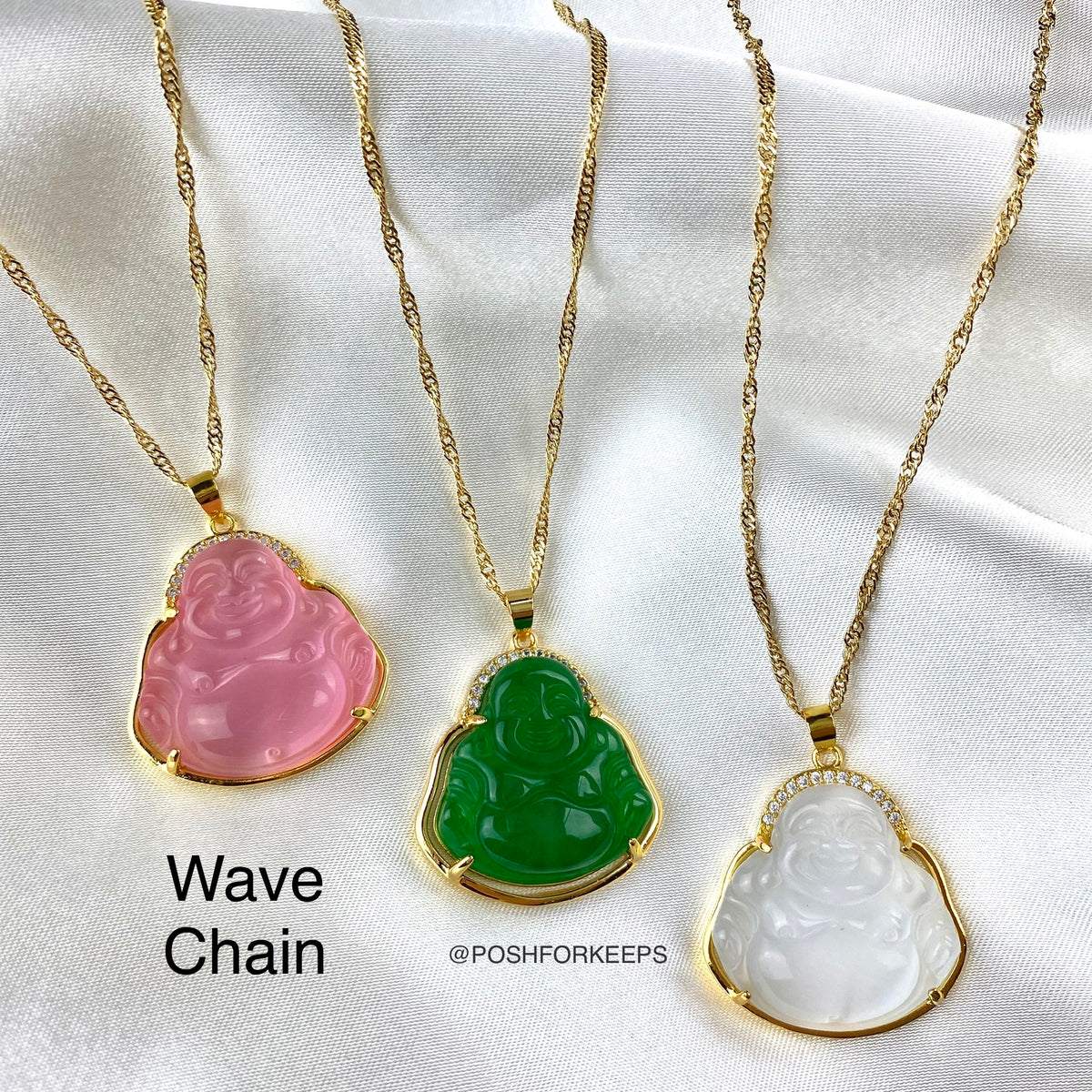 18K GOLD JADE BUDDHA NECKLACE – PoshForKeeps