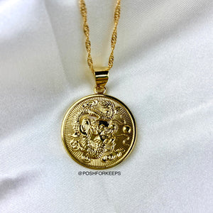 18K GOLD DRAGON NECKLACE