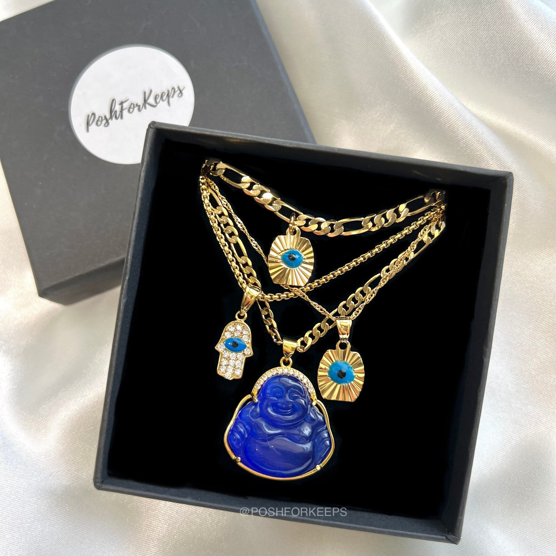 18K GOLD EVIL EYE ANKLET – PoshForKeeps