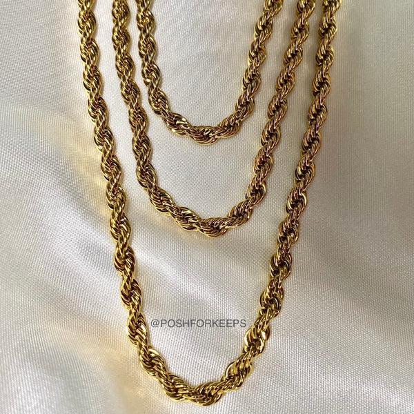 18K GOLD 5MM ROPE CHAIN