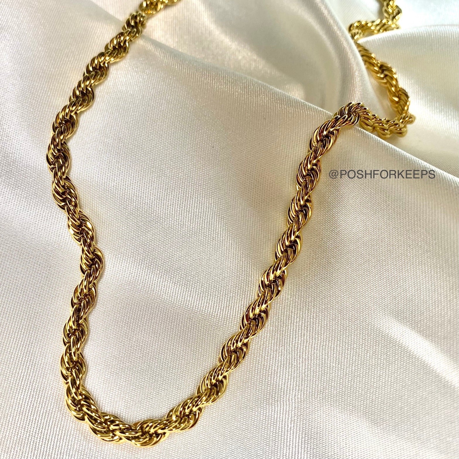 18K GOLD 5MM ROPE CHAIN