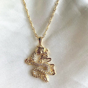 18K GOLD ICE DRAGON NECKLACE